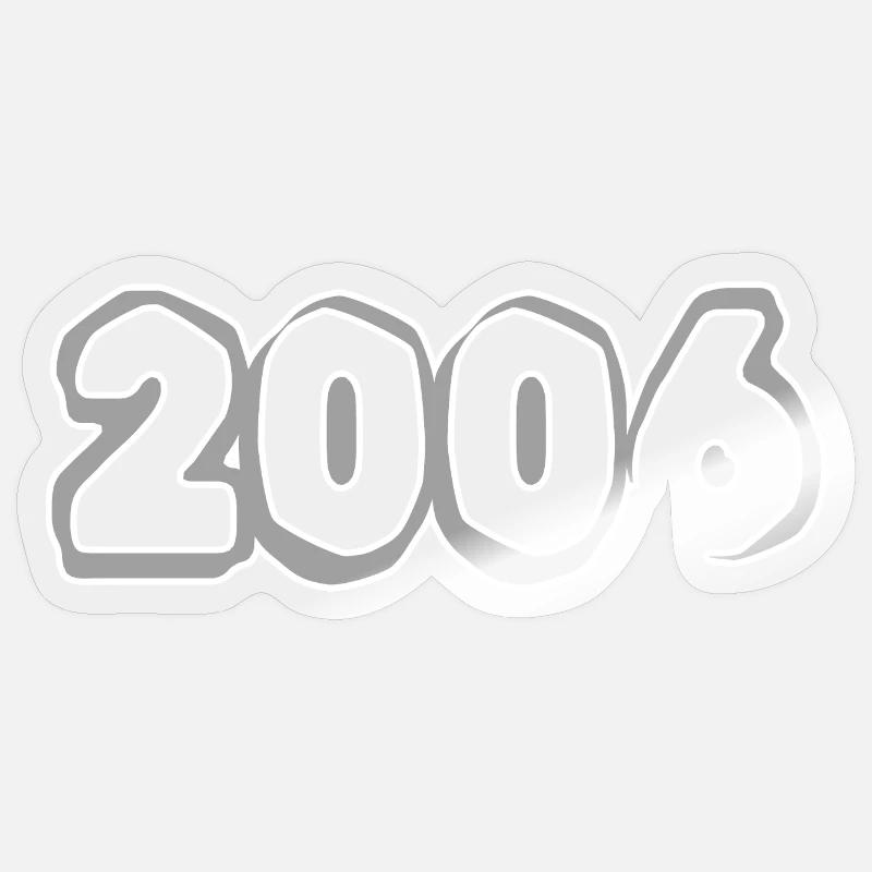 Année 2006 - Sticker taille S (10 x 10 cm) - brillant transparent