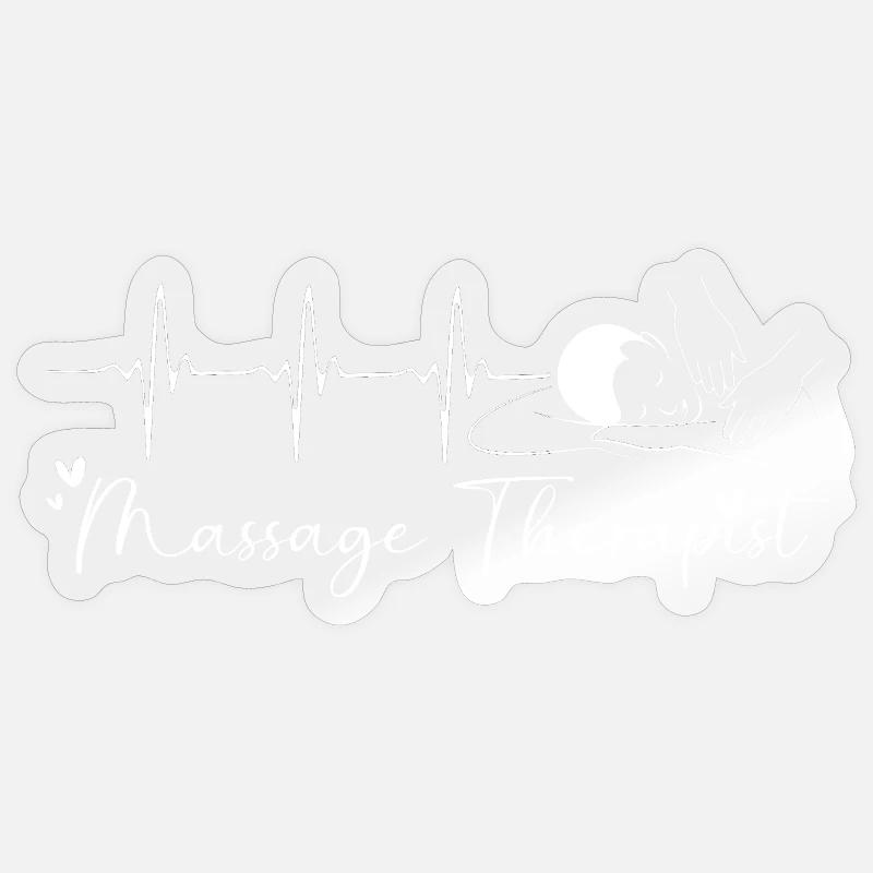 Massage - Sticker Größe S (10 x 10 cm) - Transparent glänzend