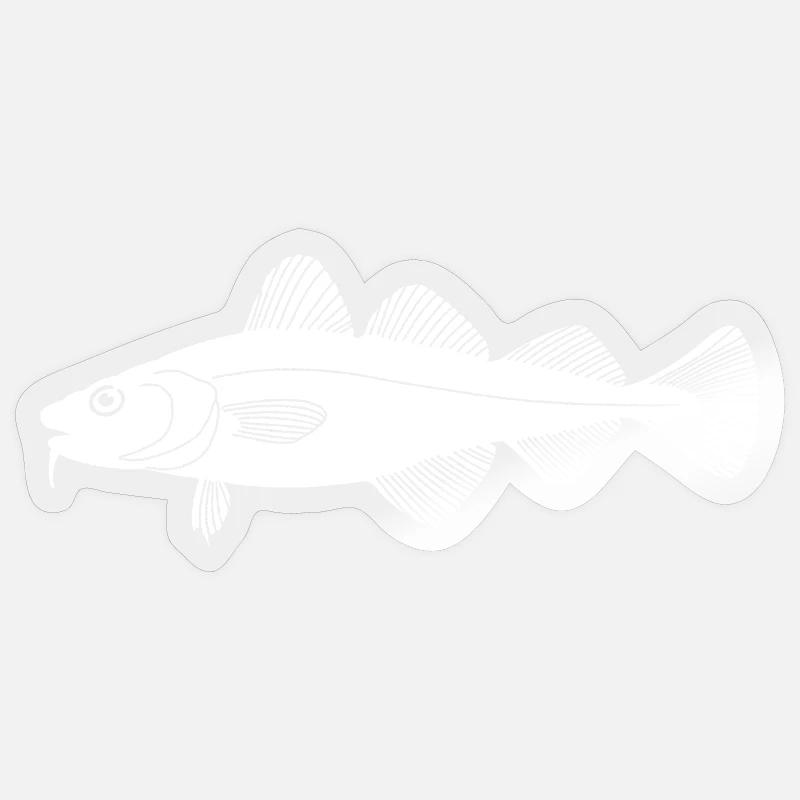 Cod/cod - Sticker size S (10 x 10 cm) - transparent glossy