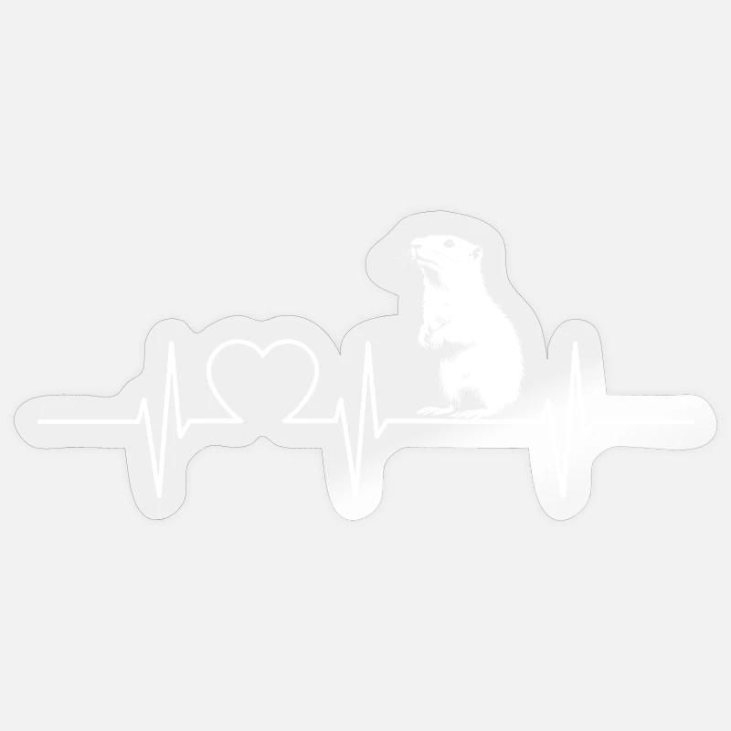 Marmottes Marmotte - Sticker taille S (10 x 10 cm) - brillant transparent