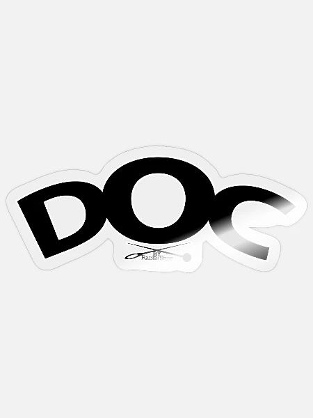 DOC-logo - Sticker Größe S (10 x 10 cm) - Transparent glänzend