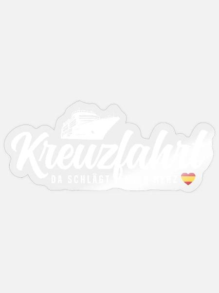 Spanien Kreuzfahrt - Sticker Größe S (10 x 10 cm) - Transparent glänzend