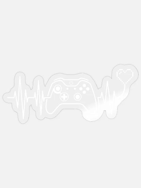 Herzschlag-Leidenschaftsspiel - Sticker Größe S (10 x 10 cm) - Transparent glänzend