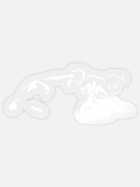 Jack Russell Terrier "Black Edition" - Sticker Größe S (10 x 10 cm) - Transparent glänzend