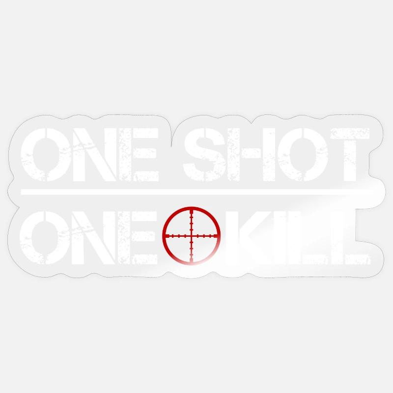 One Shot One Kill Sticker Größe S (10 x 10 cm)