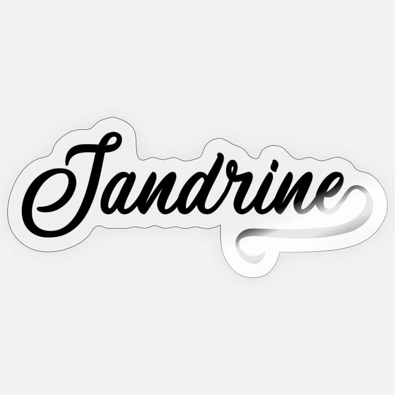 Sandrine - First name - Sticker size S (10 x 10 cm) - transparent glossy