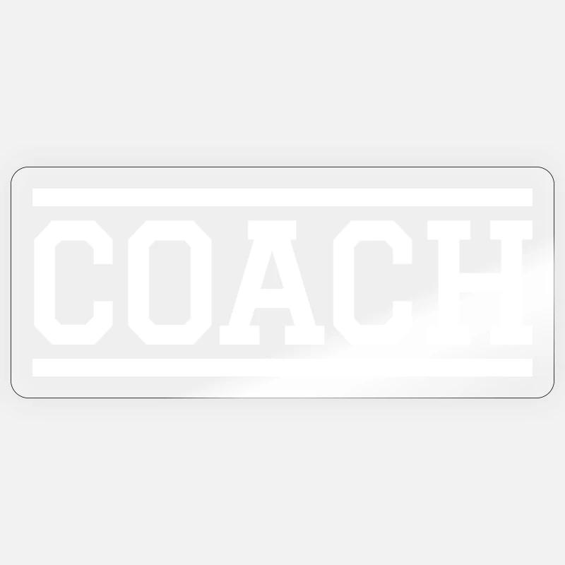 COACH - Sticker taille S (10 x 10 cm) - brillant transparent