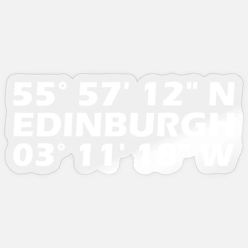 Edinburgh Coordinates Sticker size S (10 x 10 cm)