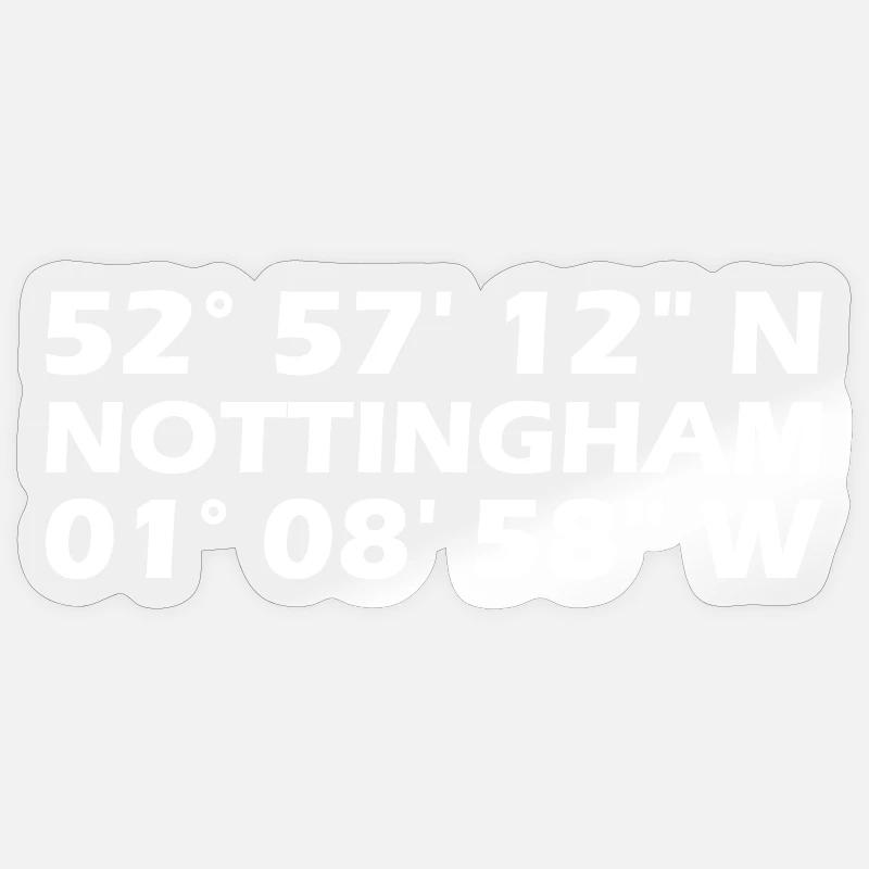Nottingham Coordinates Sticker size S (10 x 10 cm)