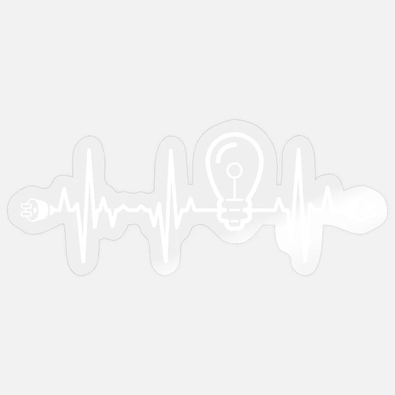 Electrical Engineer Heartbeat Sticker size S (10 x 10 cm)