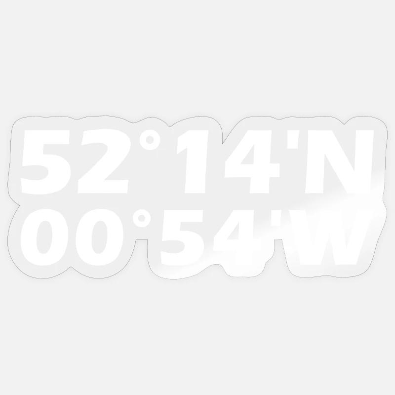Northampton Coordinates Sticker size S (10 x 10 cm)