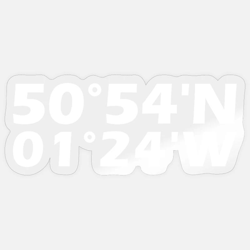 Southampton Coordinates Sticker size S (10 x 10 cm)