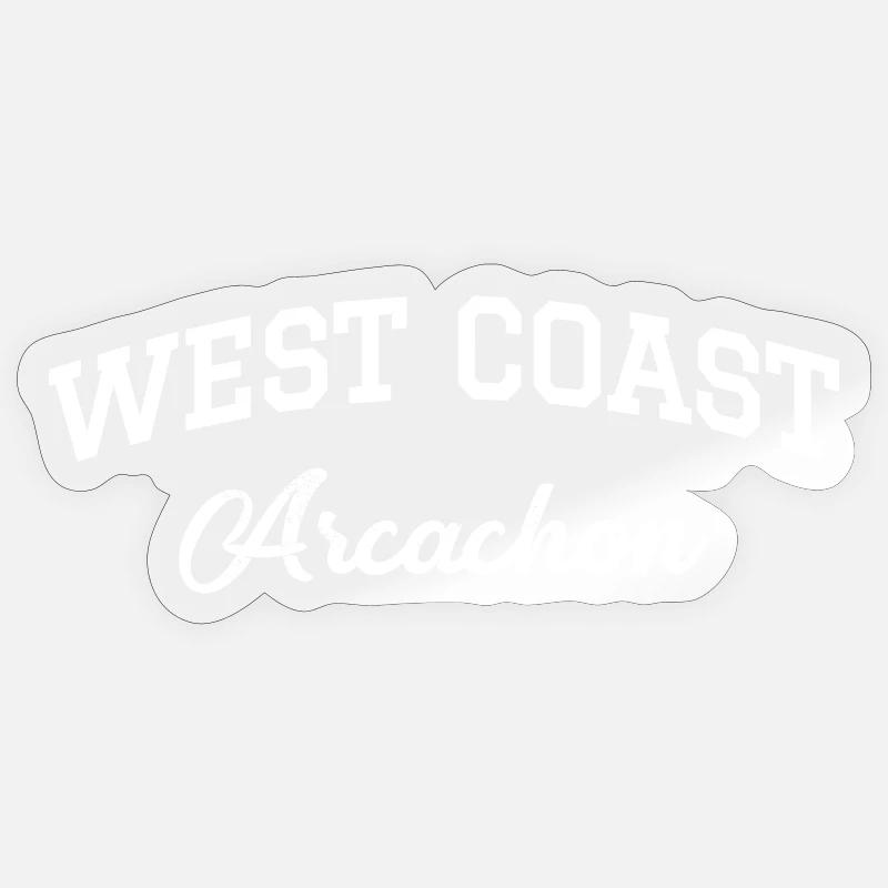 WEST COAST Arcachon - Sticker size S (10 x 10 cm) - transparent glossy
