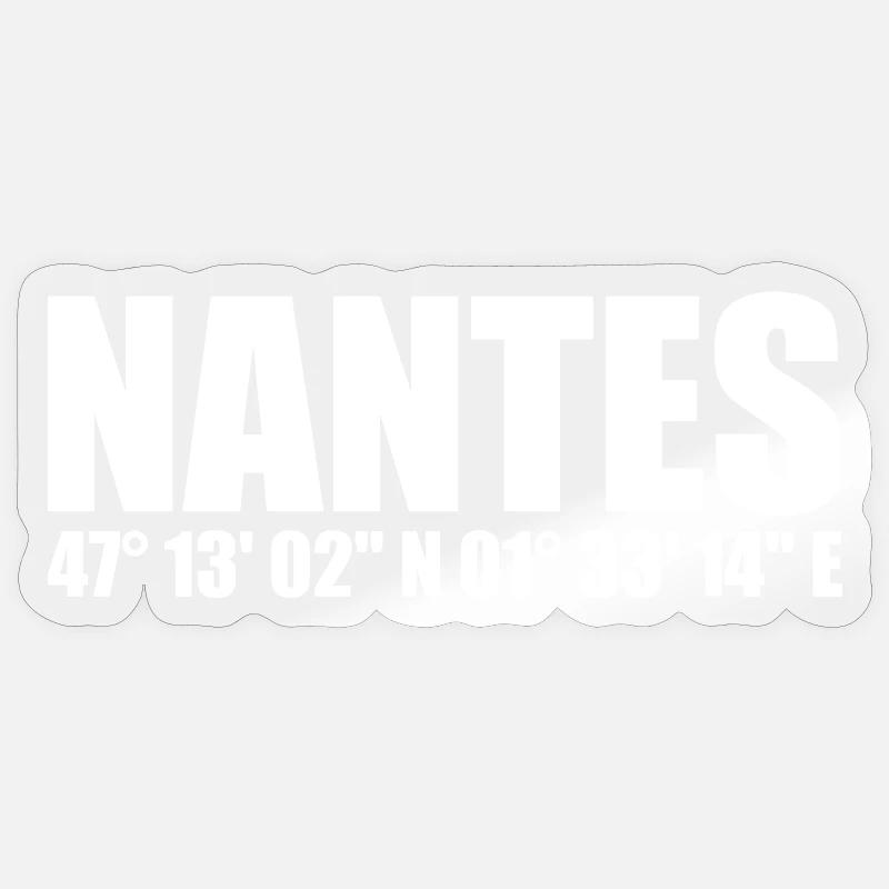 Nantes Coordinates Sticker size S (10 x 10 cm)