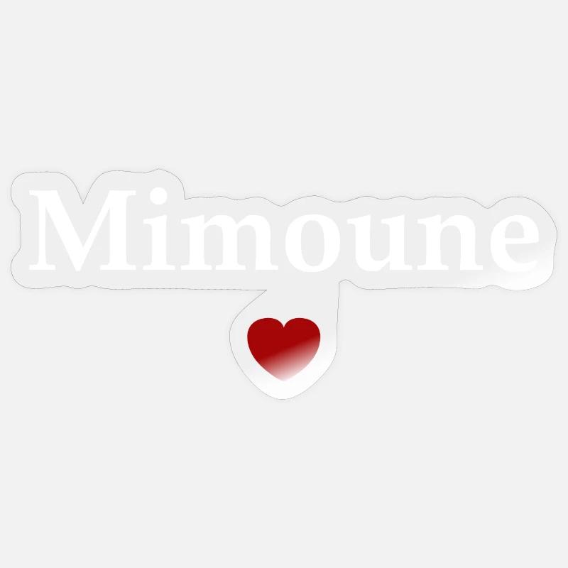 mimoune - Sticker taille S (10 x 10 cm) - brillant transparent