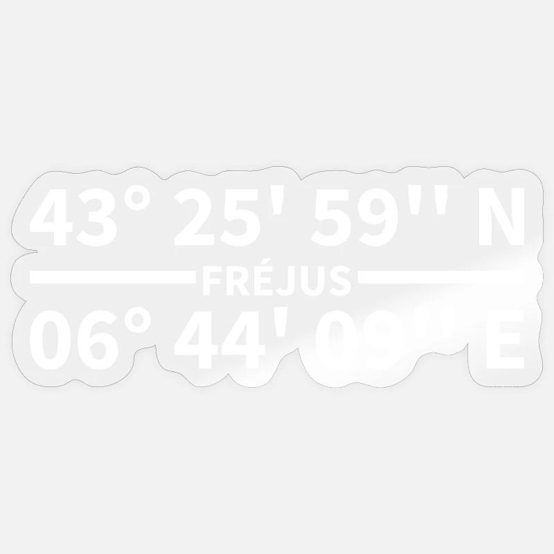 Fréjus coordinates Sticker size S (10 x 10 cm)