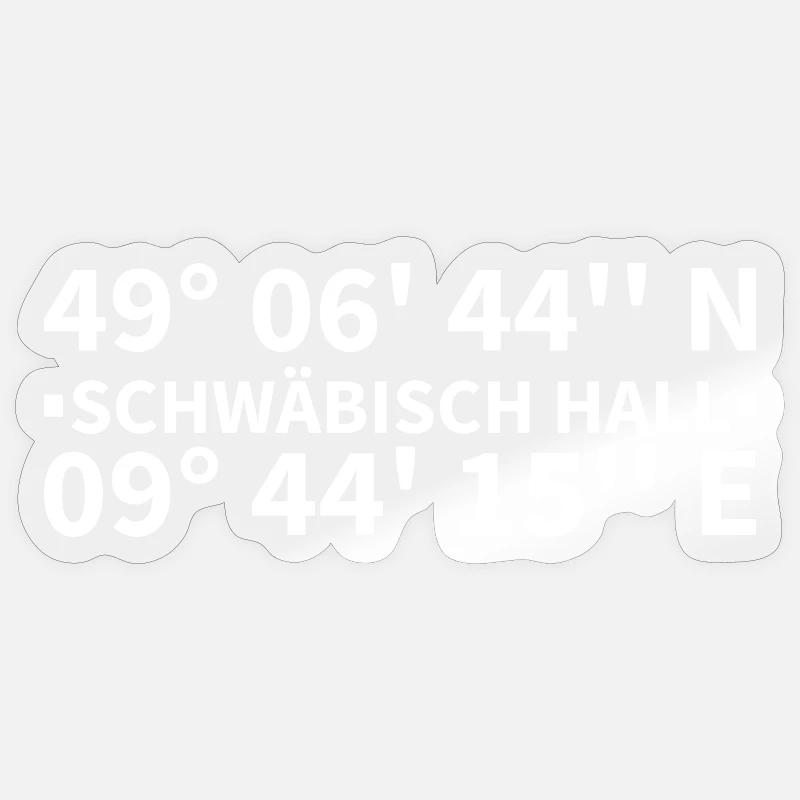 Schwäbisch Hall Coordinates Sticker size S (10 x 10 cm)