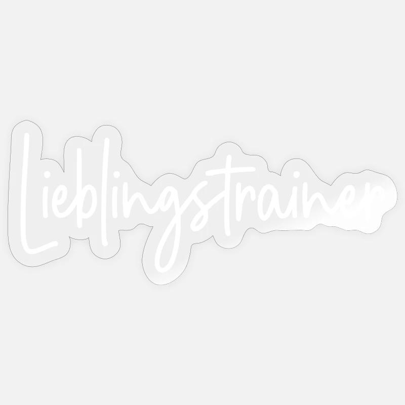 Lieblingstrainer - Sticker Größe S (10 x 10 cm) - Transparent glänzend
