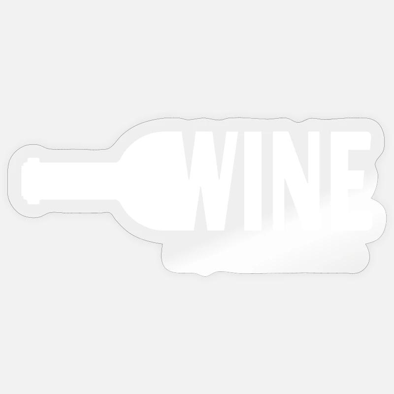WINE Keep Calm & Drink Wine - Sticker Größe S (10 x 10 cm) - Transparent glänzend