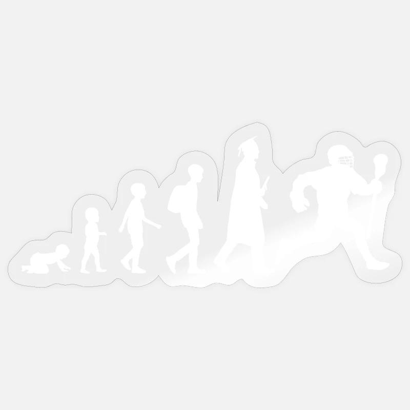 Lacrosse Evolution - Sticker size S (10 x 10 cm) - transparent glossy