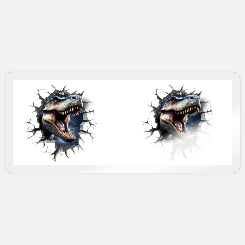 Dinosaure T-Rex - Sticker taille S (10 x 10 cm) - brillant transparent
