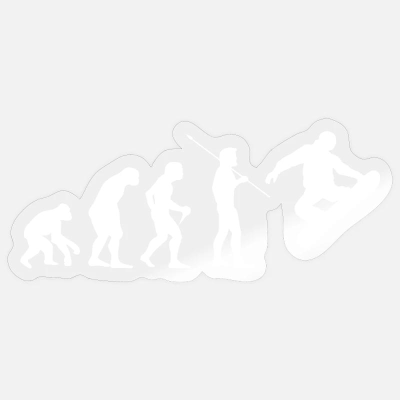 Snowboard Evolution Sticker Größe S (10 x 10 cm)