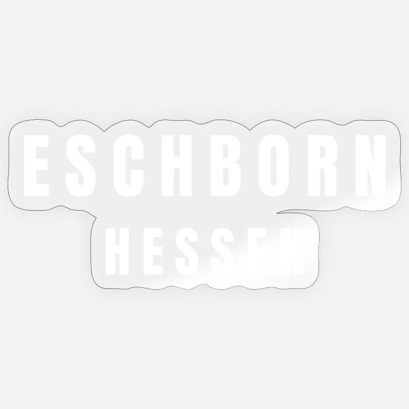 Eschborn, Hesse - Sticker taille S (10 x 10 cm) - brillant transparent