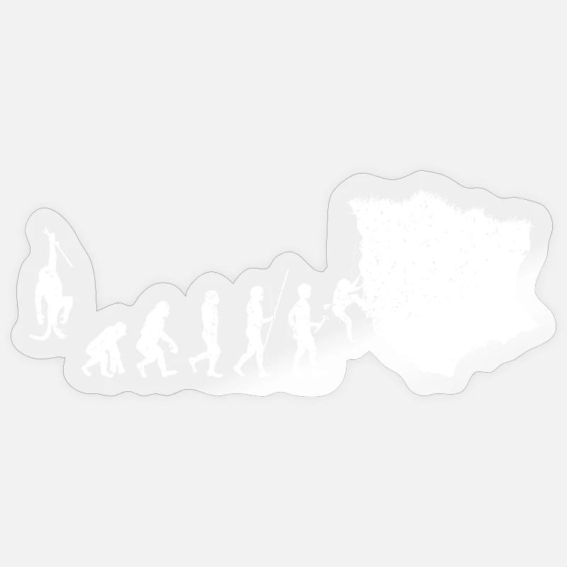 Evolution zur Abenteuer-Silhouette Sticker Größe S (10 x 10 cm)