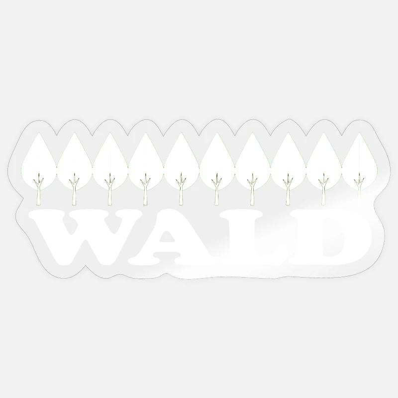 FORÊT - Sticker taille S (10 x 10 cm) - brillant transparent