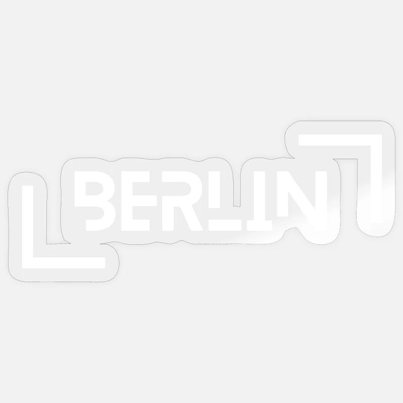 Berlin - Sticker taille S (10 x 10 cm) - brillant transparent