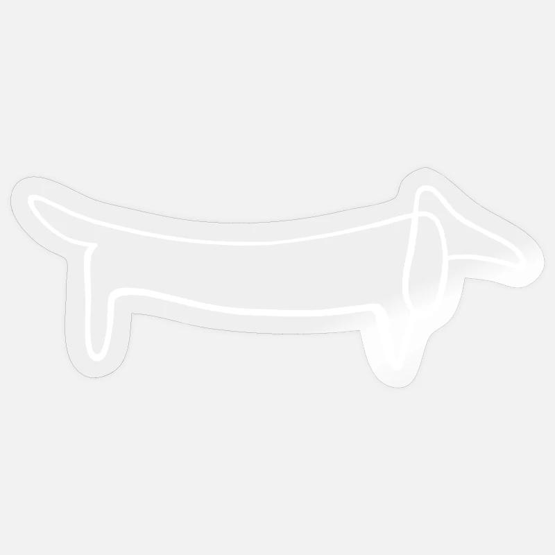 dog - Sticker size S (10 x 10 cm) - transparent glossy