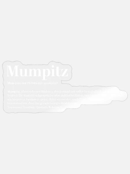 Mumpitz Quatsch Unsinn Stuss Definition - Sticker Größe S (10 x 10 cm) - Transparent glänzend