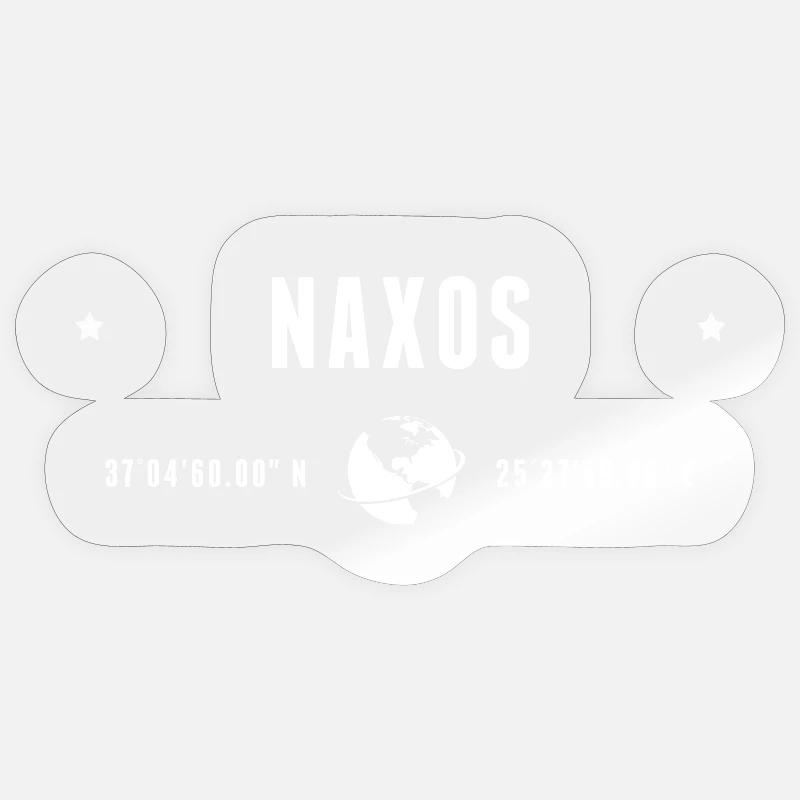 Naxos Stylized Geographical Coordinates Sticker size S (10 x 10 cm)