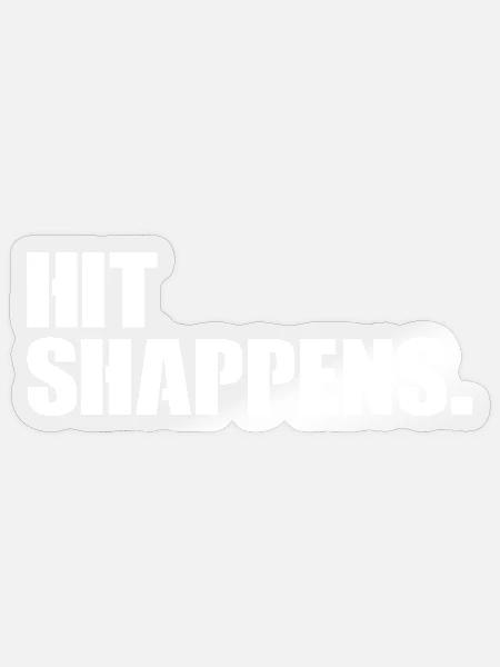 Hit Shappens Drummer - Sticker Größe S (10 x 10 cm) - Transparent glänzend