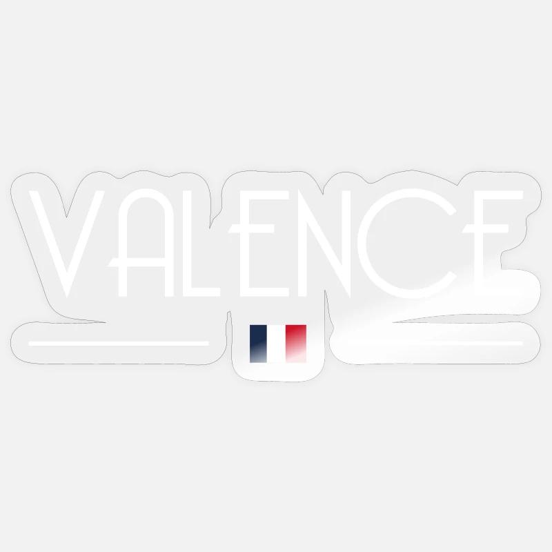 Valence - Sticker taille S (10 x 10 cm) - brillant transparent