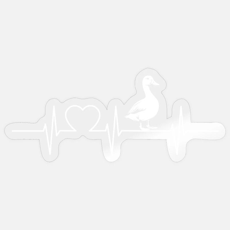 Canards Canard - Sticker taille S (10 x 10 cm) - brillant transparent