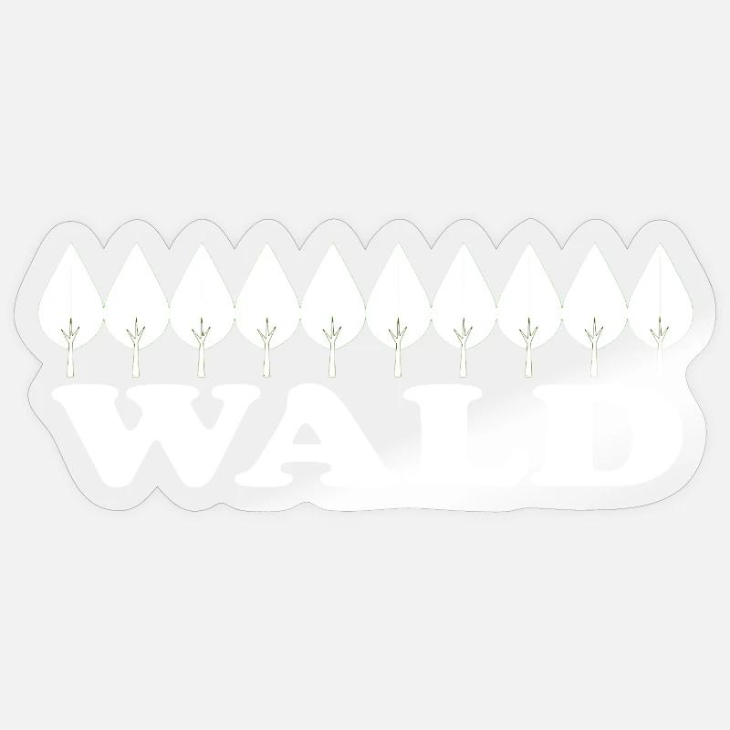 Forest - Sticker size S (10 x 10 cm) - transparent glossy