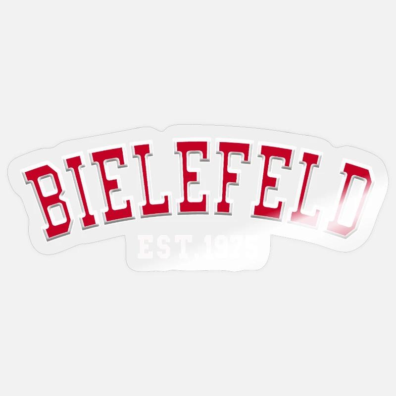 Bielefeld Est. 1975 - Sticker size S (10 x 10 cm) - transparent glossy