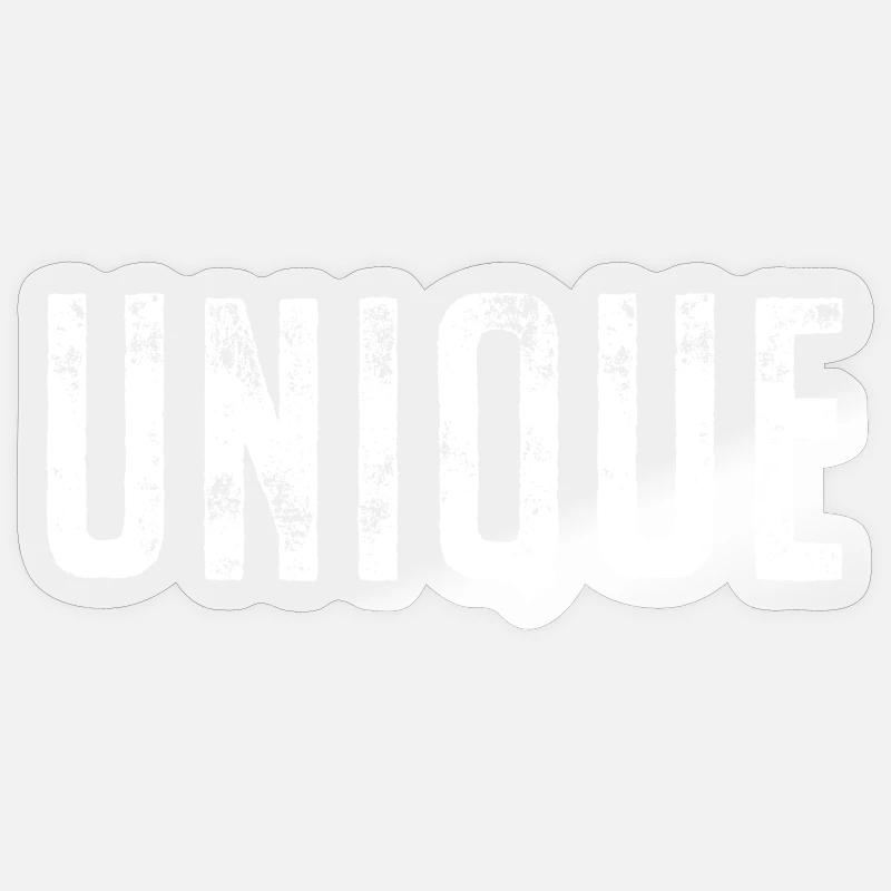 unique unique unique self-worth unique - Sticker size S (10 x 10 cm) - transparent glossy