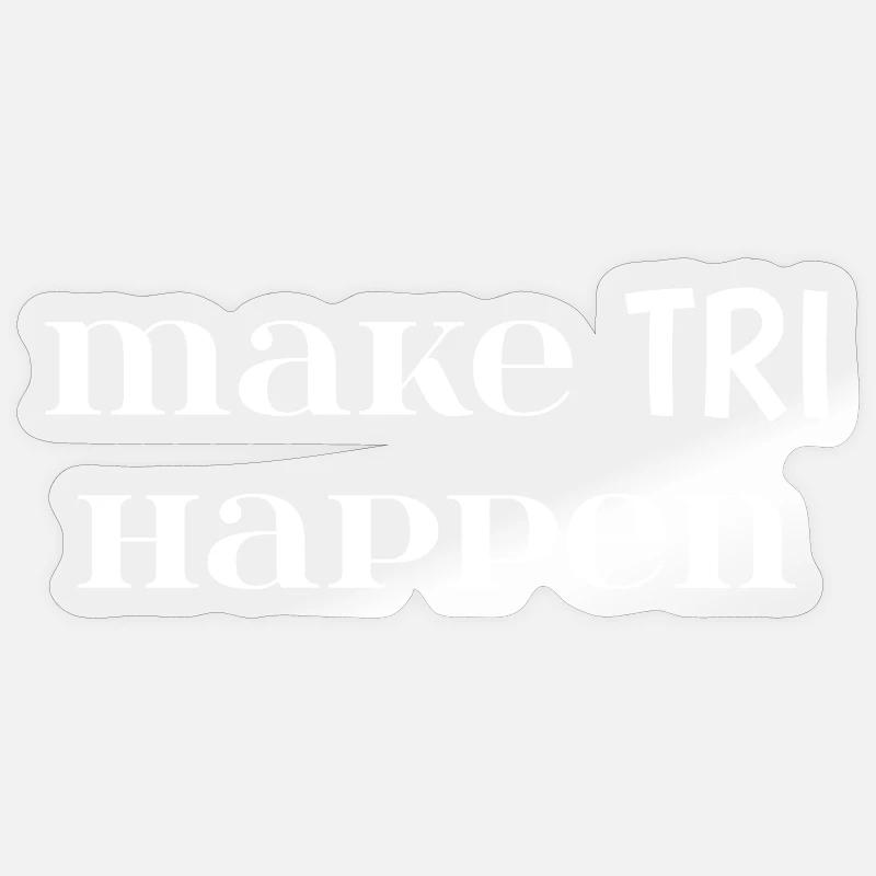 Mach TRI möglich. Triathlon-Geschenk Sticker Größe S (10 x 10 cm)
