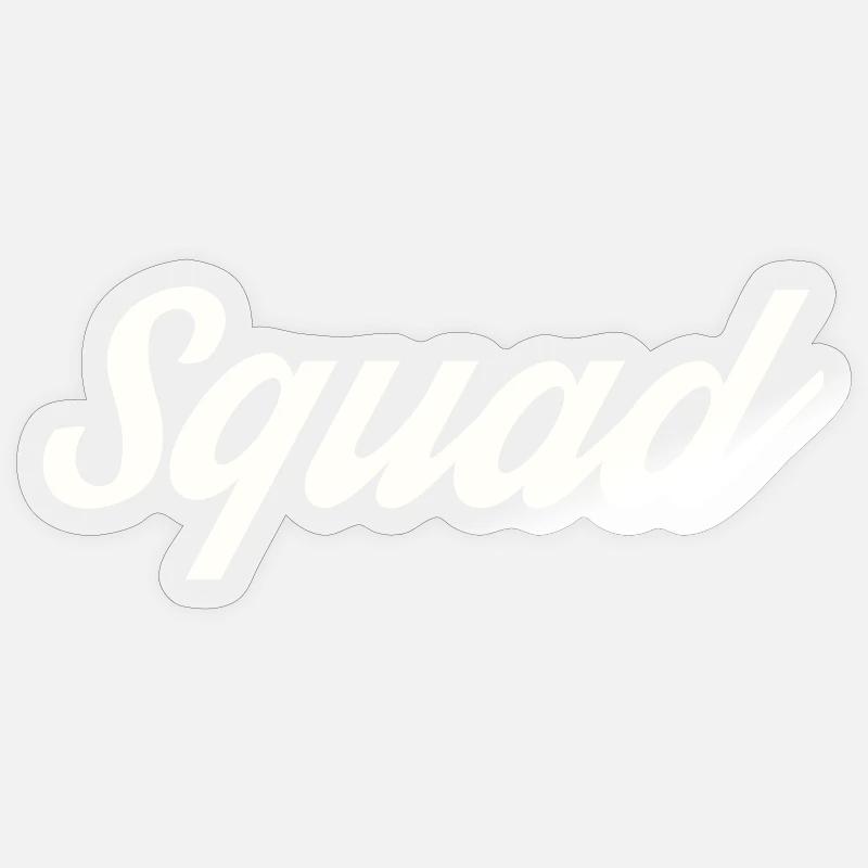 Escouade - Sticker taille S (10 x 10 cm) - brillant transparent