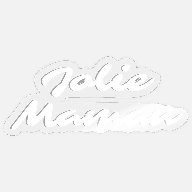 Hübsche weiße Mutter Sticker Größe S (10 x 10 cm)