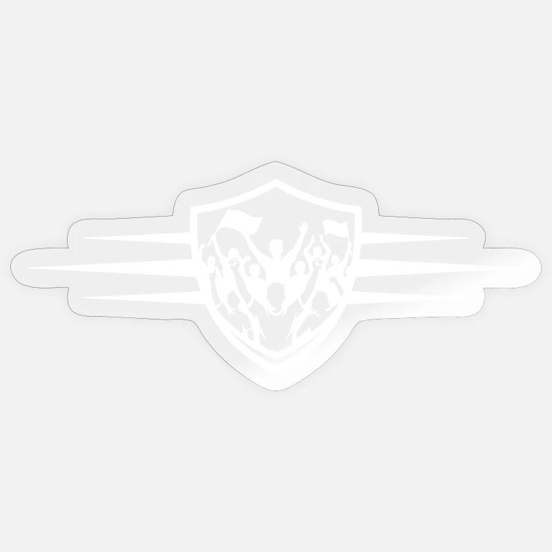 Fans cheering icon - Sticker size S (10 x 10 cm) - transparent glossy
