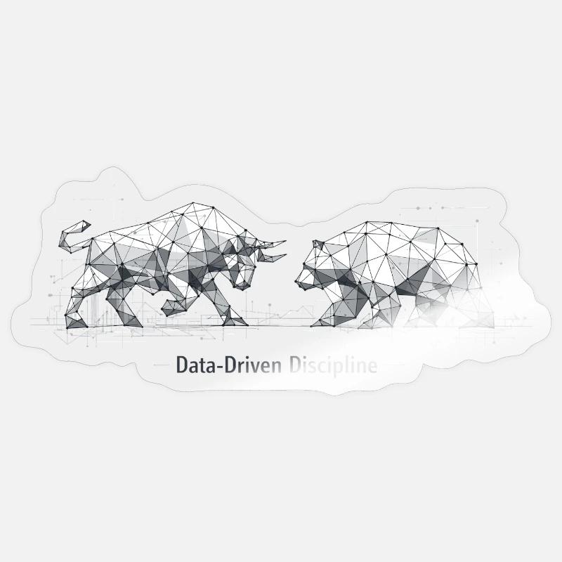 Bulle & Bär Low Poly: Data-Driven Discipline Ar Sticker Größe S (10 x 10 cm)