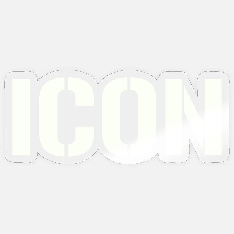 Icon - Sticker Größe S (10 x 10 cm) - Transparent glänzend