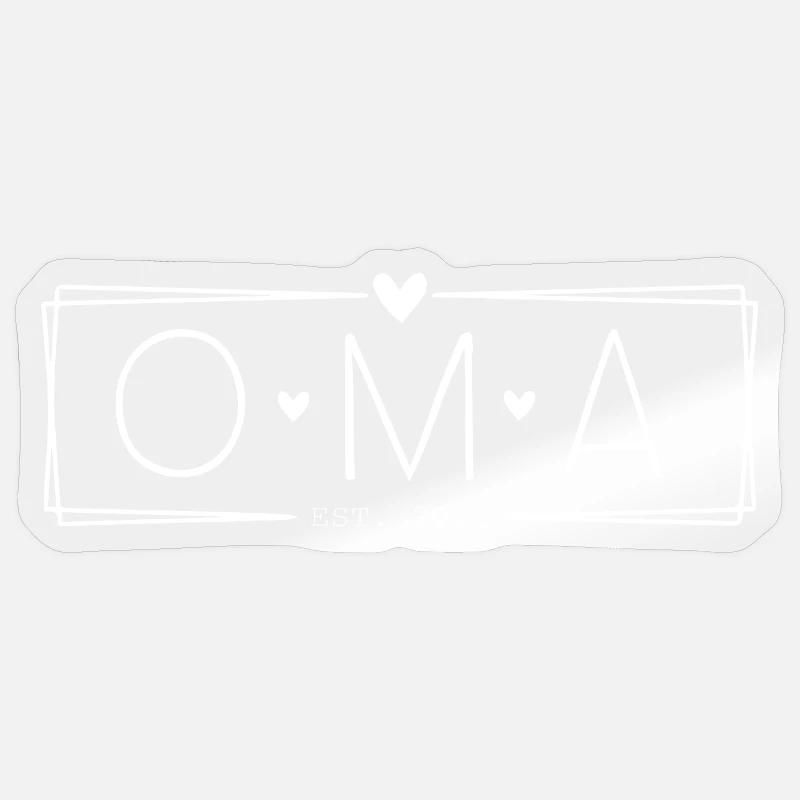 Oma Großmutter 2026 - Sticker Größe S (10 x 10 cm) - Transparent glänzend
