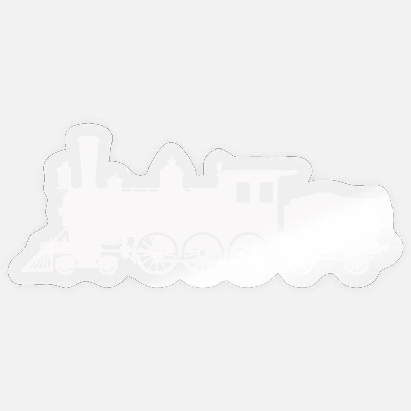 Dampflok Silhouette - Sticker Größe S (10 x 10 cm) - Transparent glänzend