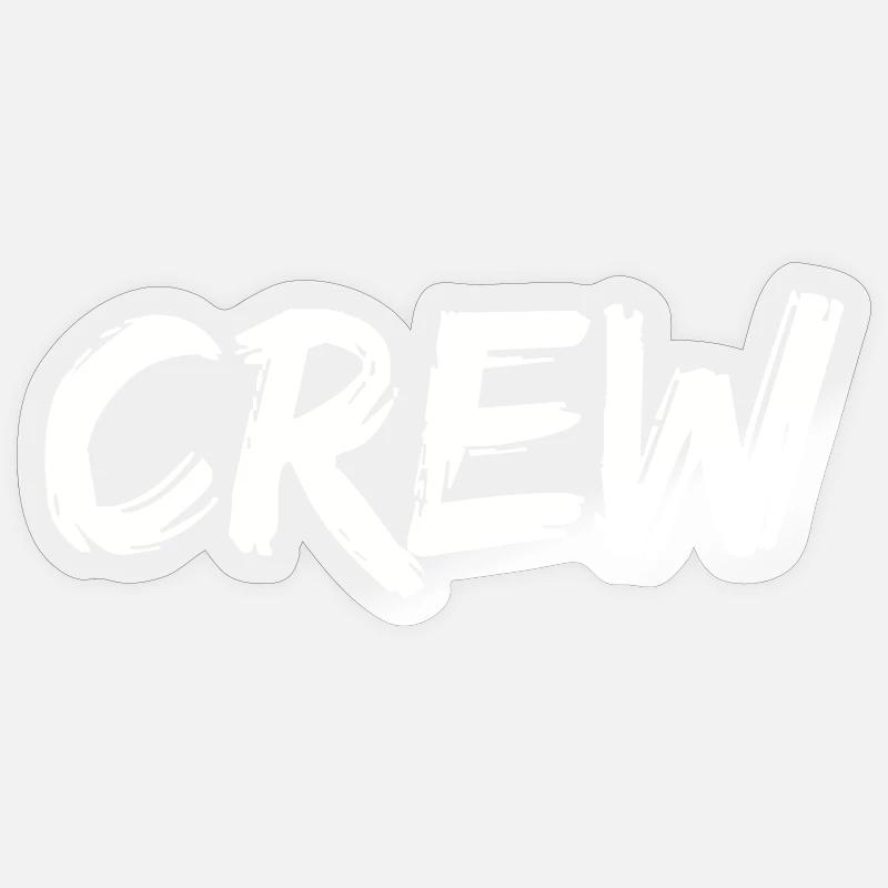 crew - Sticker Größe S (10 x 10 cm) - Transparent glänzend