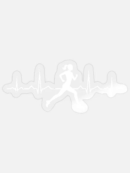 Geschenkidee für eine Running mit Running - Sticker Größe S (10 x 10 cm) - Transparent glänzend