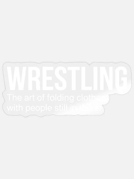 Wrestling-Definition – Lustiges Wrestler-Grappling - Sticker Größe S (10 x 10 cm) - Transparent glänzend